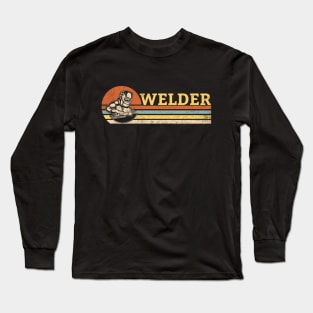 Welder Retro Vintage Funny Welding Quotes Long Sleeve T-Shirt